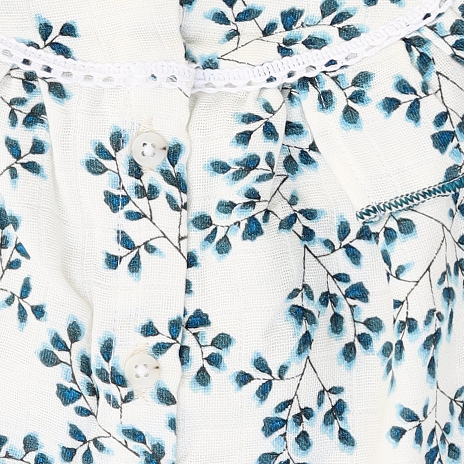 Blue Garden Bloom Muslin Frock