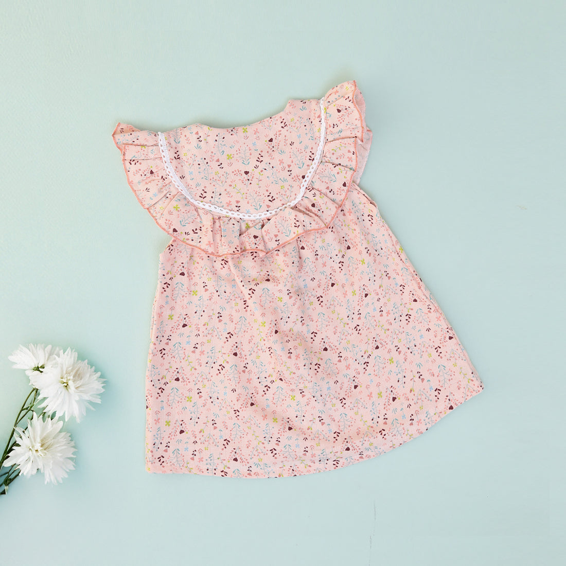 Blush Blossom Muslin Frock