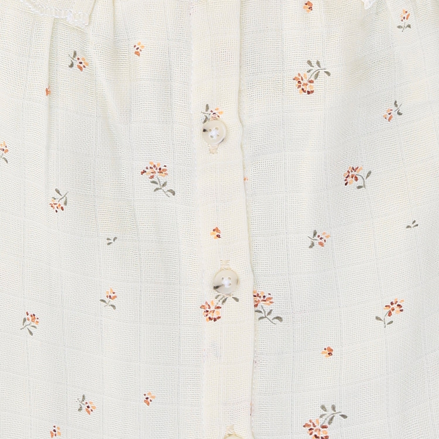 Cream Blossom Muslin Frock