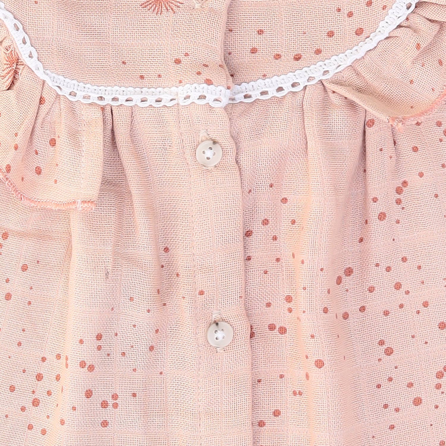 Peach Bloom Muslin Frock