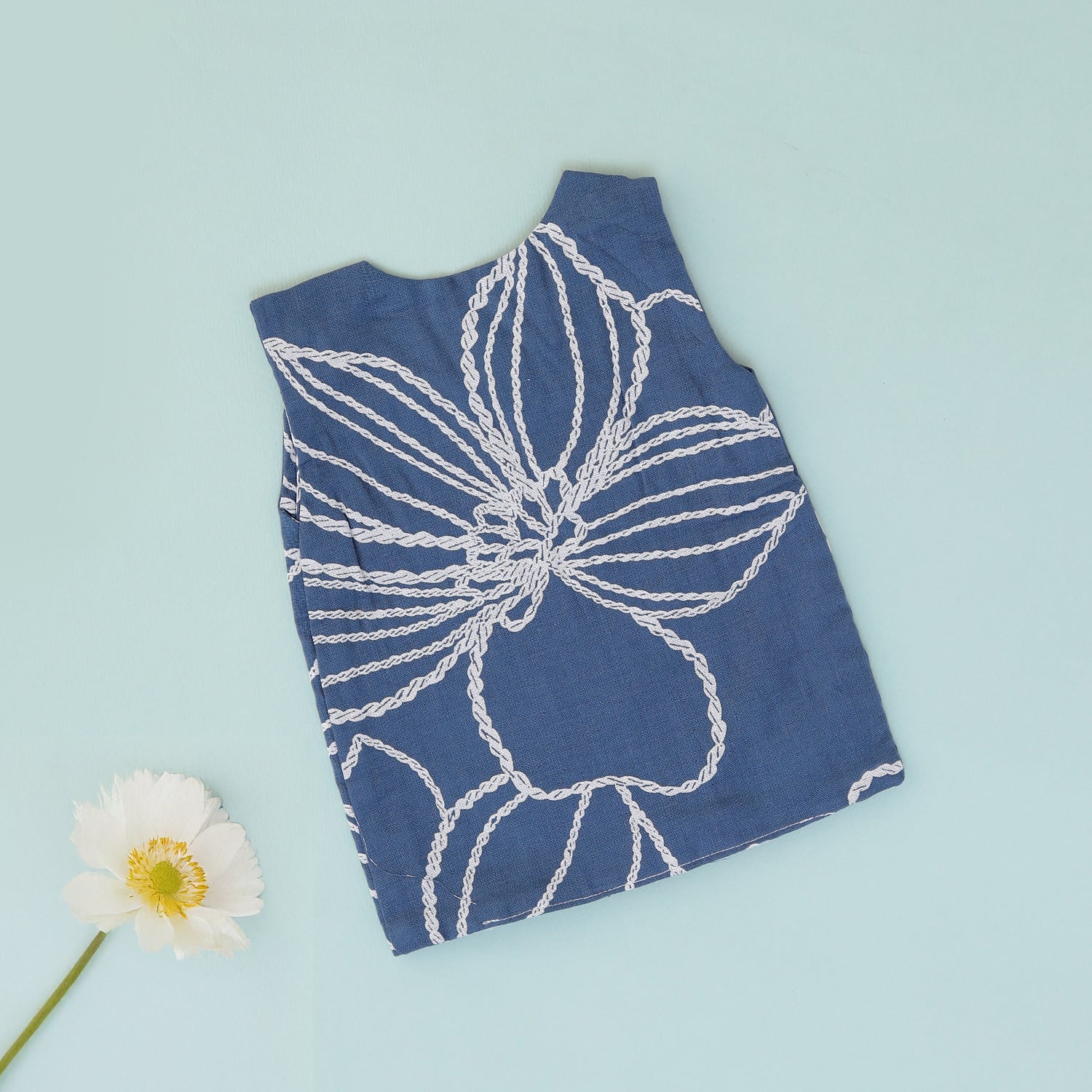 Indigo Bloom Shoulder Button Jabla