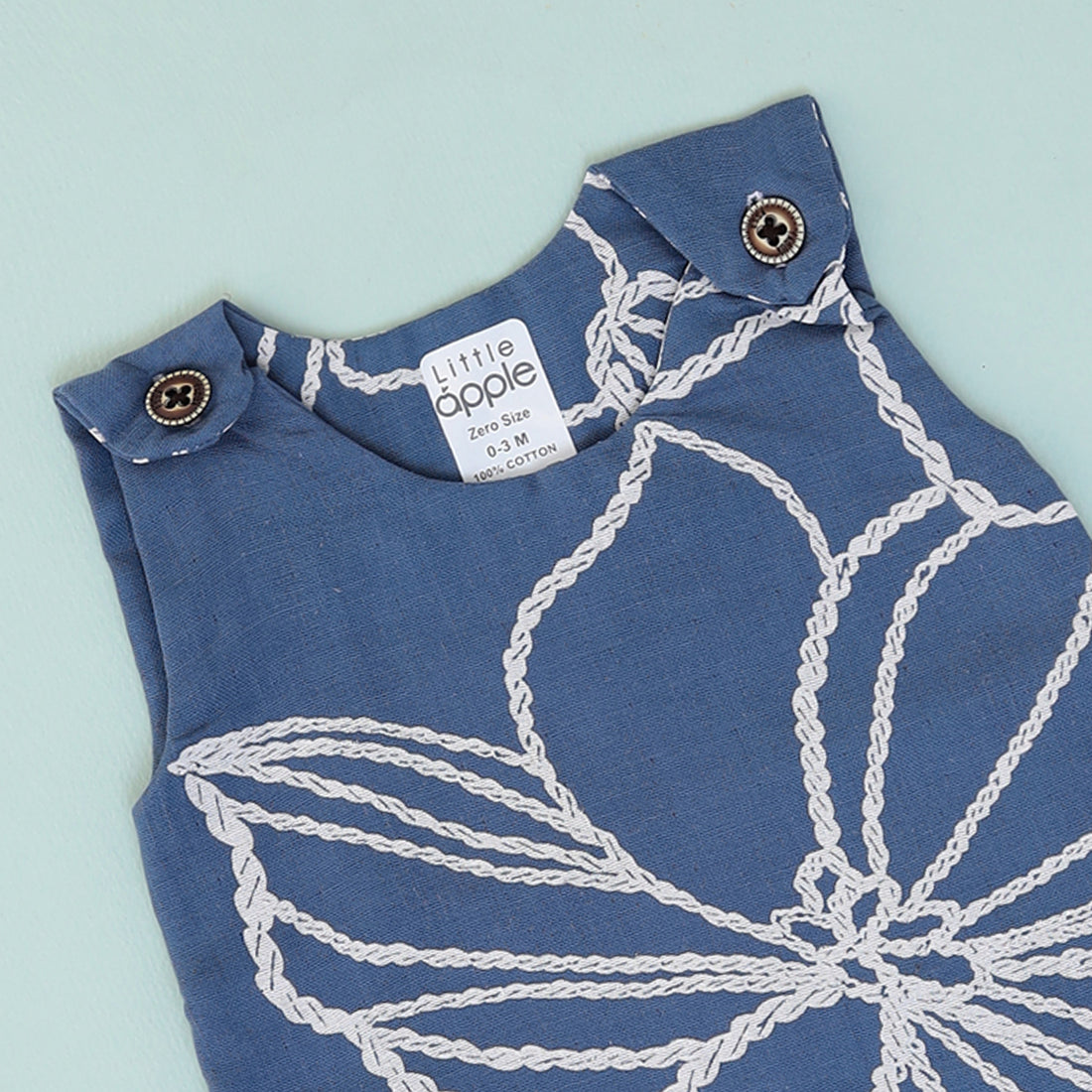 Indigo Bloom Shoulder Button Jabla