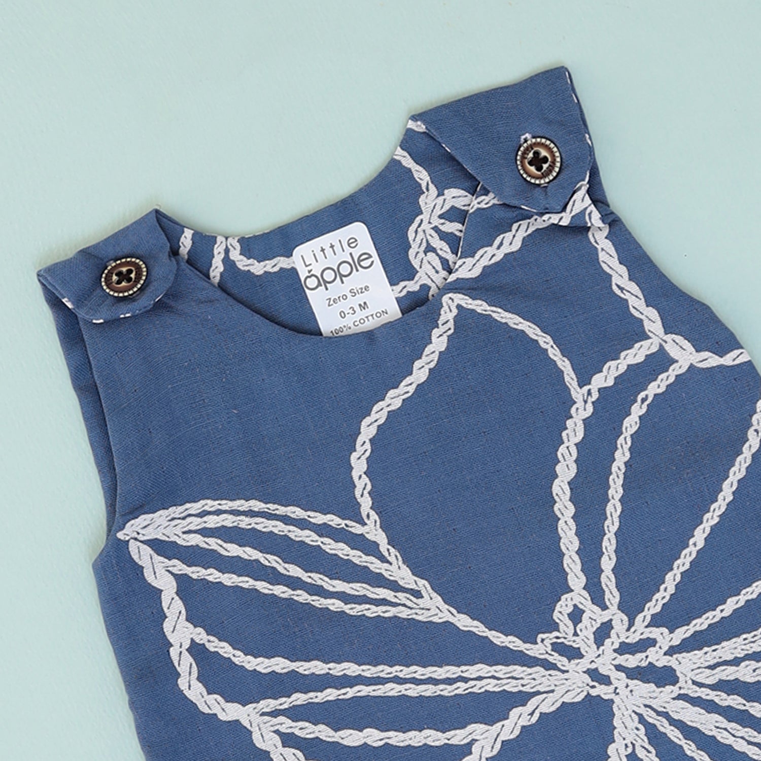 Indigo Bloom Shoulder Button Jabla