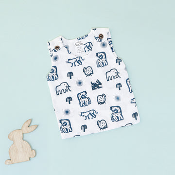 Blue Jungle Shoulder Button Jabla
