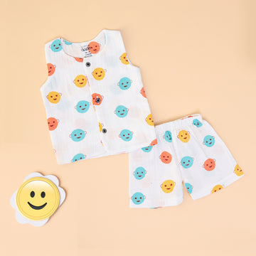 Happy Faces Jabla & Shorts Set