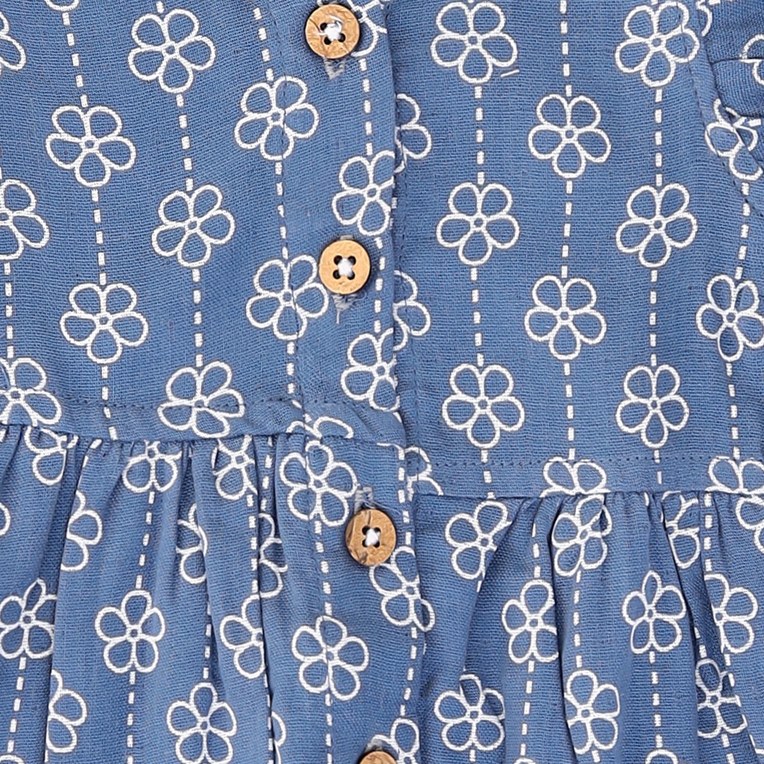 Blue Blossom Muslin Frock