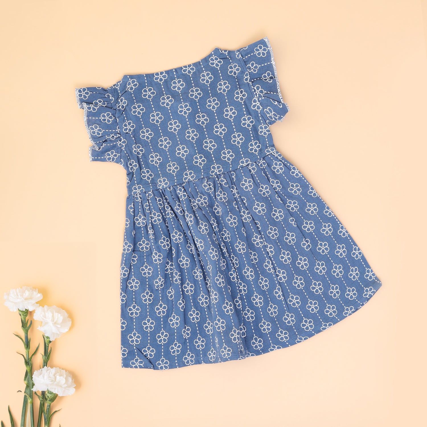 Blue Blossom Muslin Frock