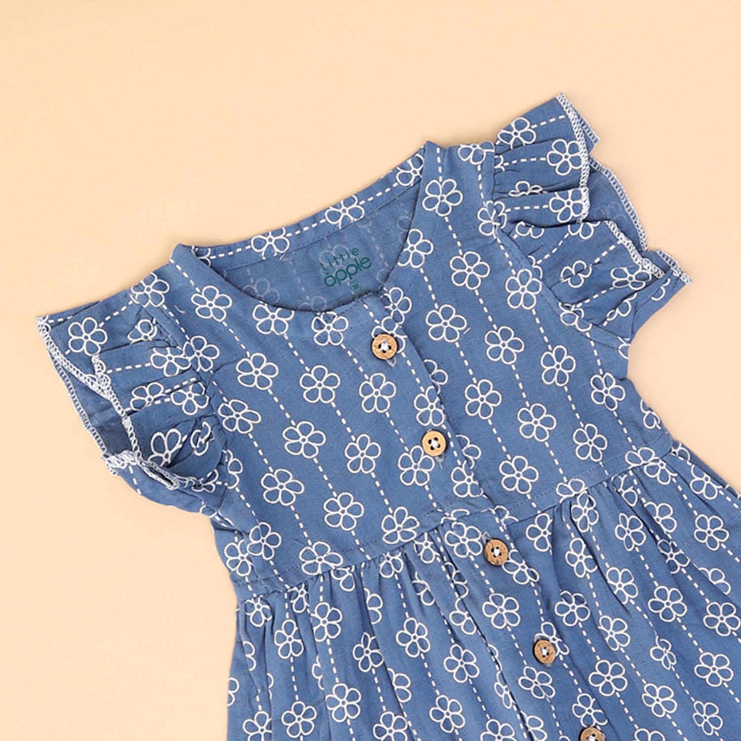 Blue Blossom Muslin Frock