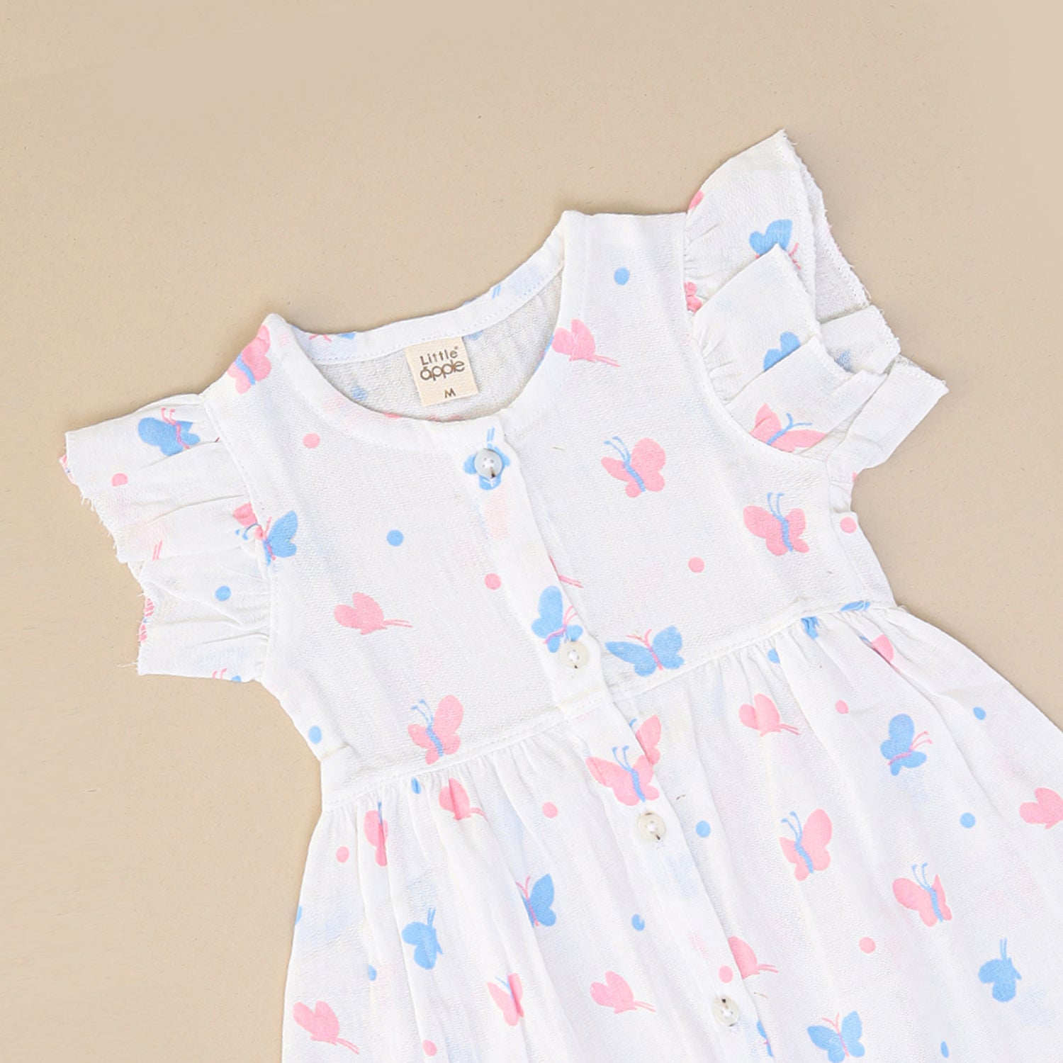 Sweet Butterfly Muslin Frock