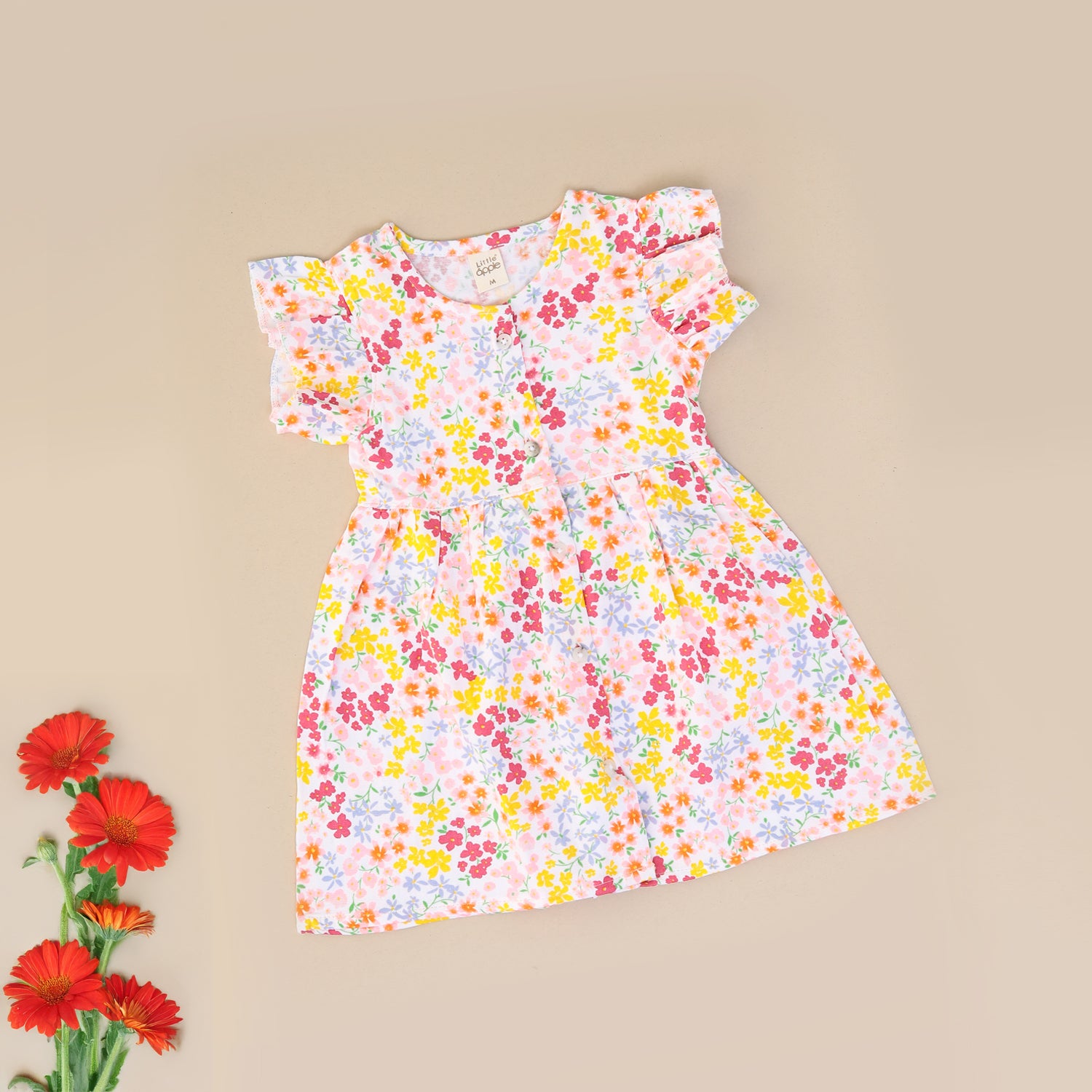 Floral Meadow Muslin Frock