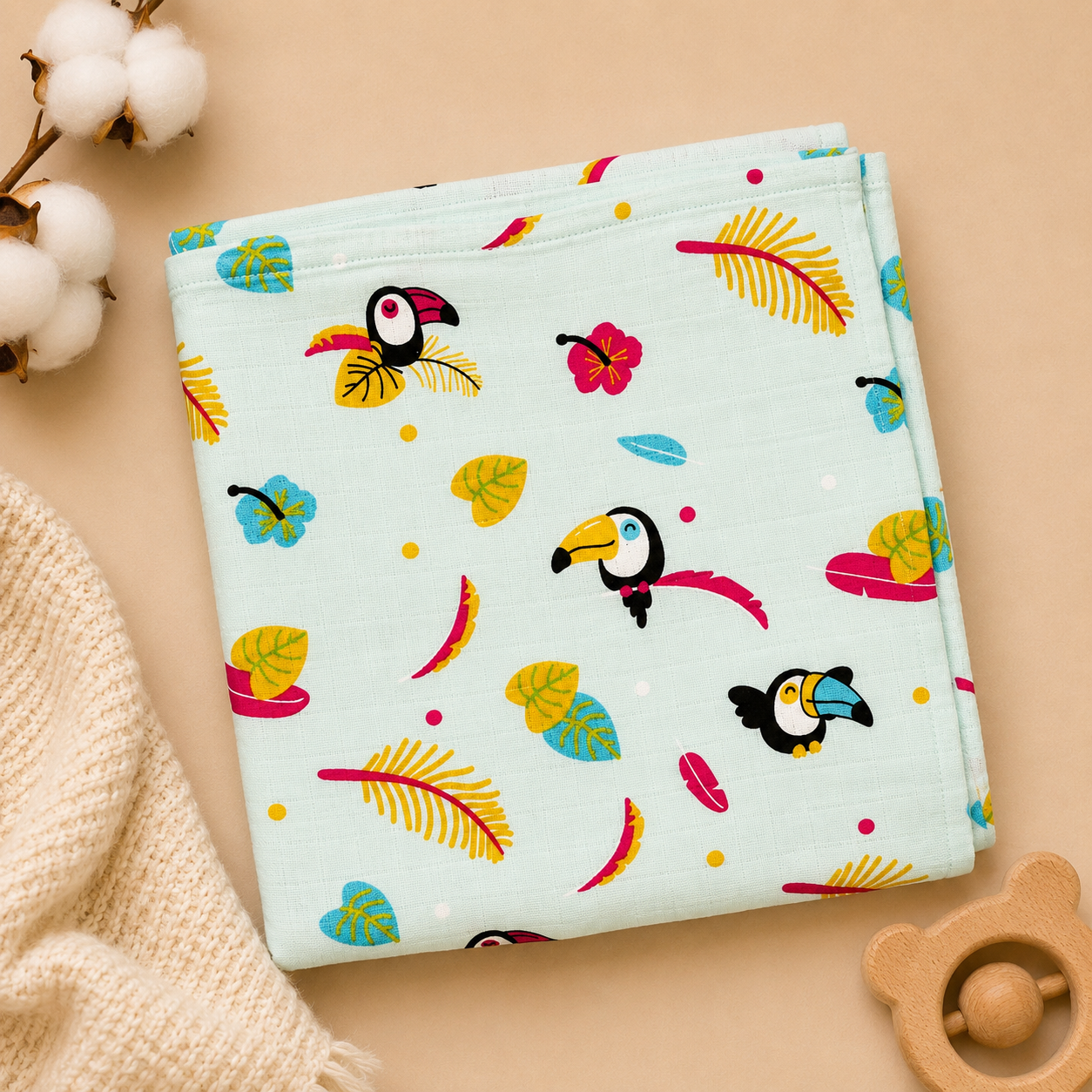 Macaw & Bloom Muslin Swaddle