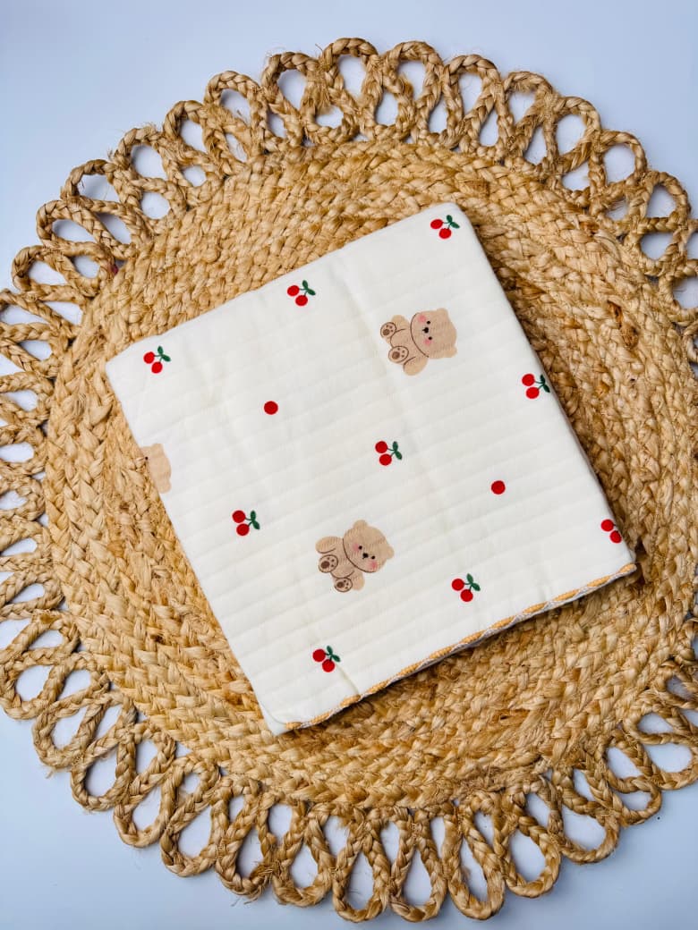 Cherry Teddy Luxe Blanket