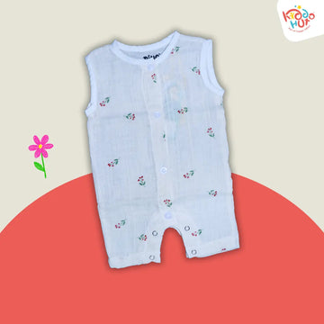 Blooming Rose Muslin Romper