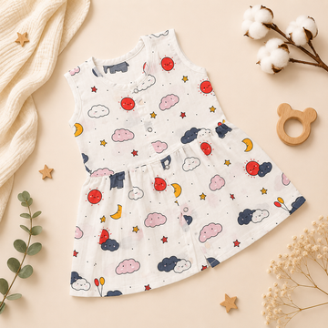 Sunny Sky Sleeveless Frock