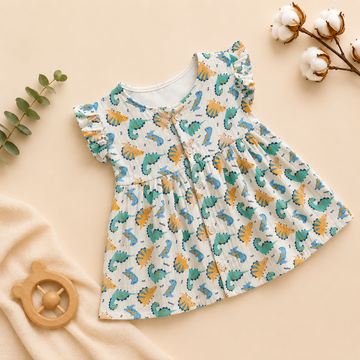 Tiny Dinosaur FO Frill Frock