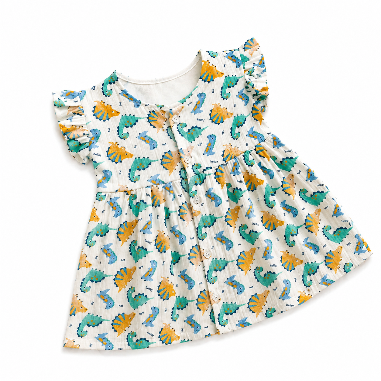 Tiny Dinosaur FO Frill Frock