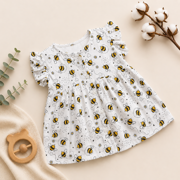 Busy Bee FO Frill Frock