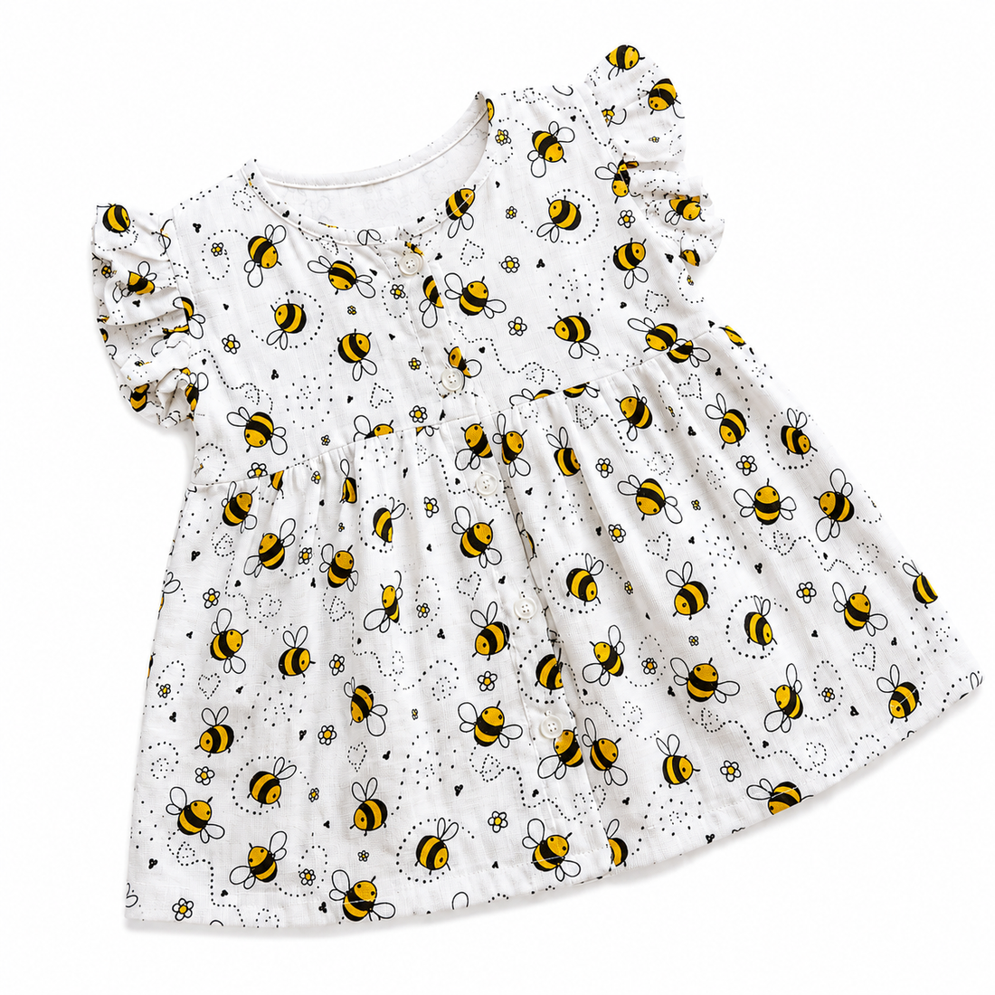 Busy Bee FO Frill Frock