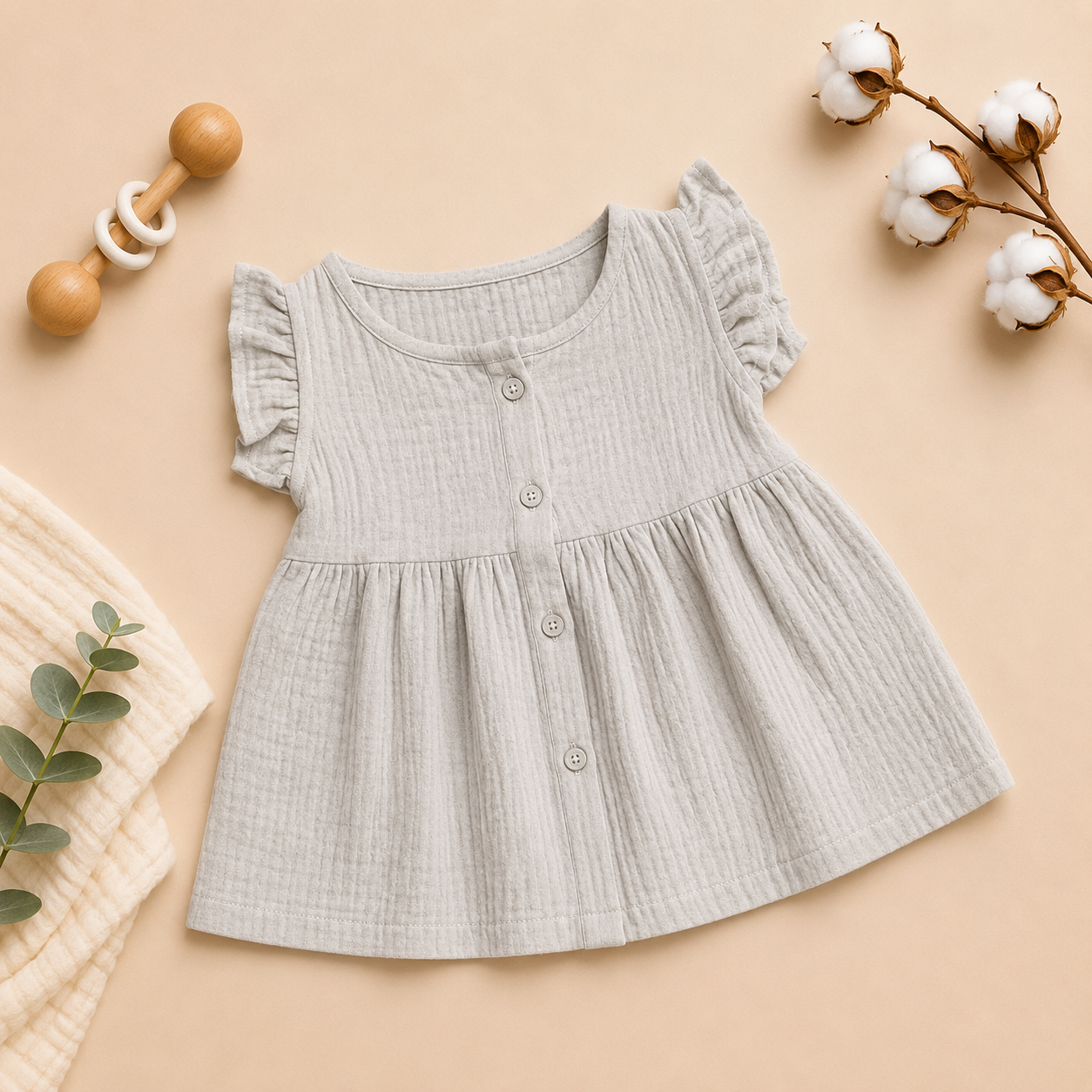 Mist Grey FO Frill Frock