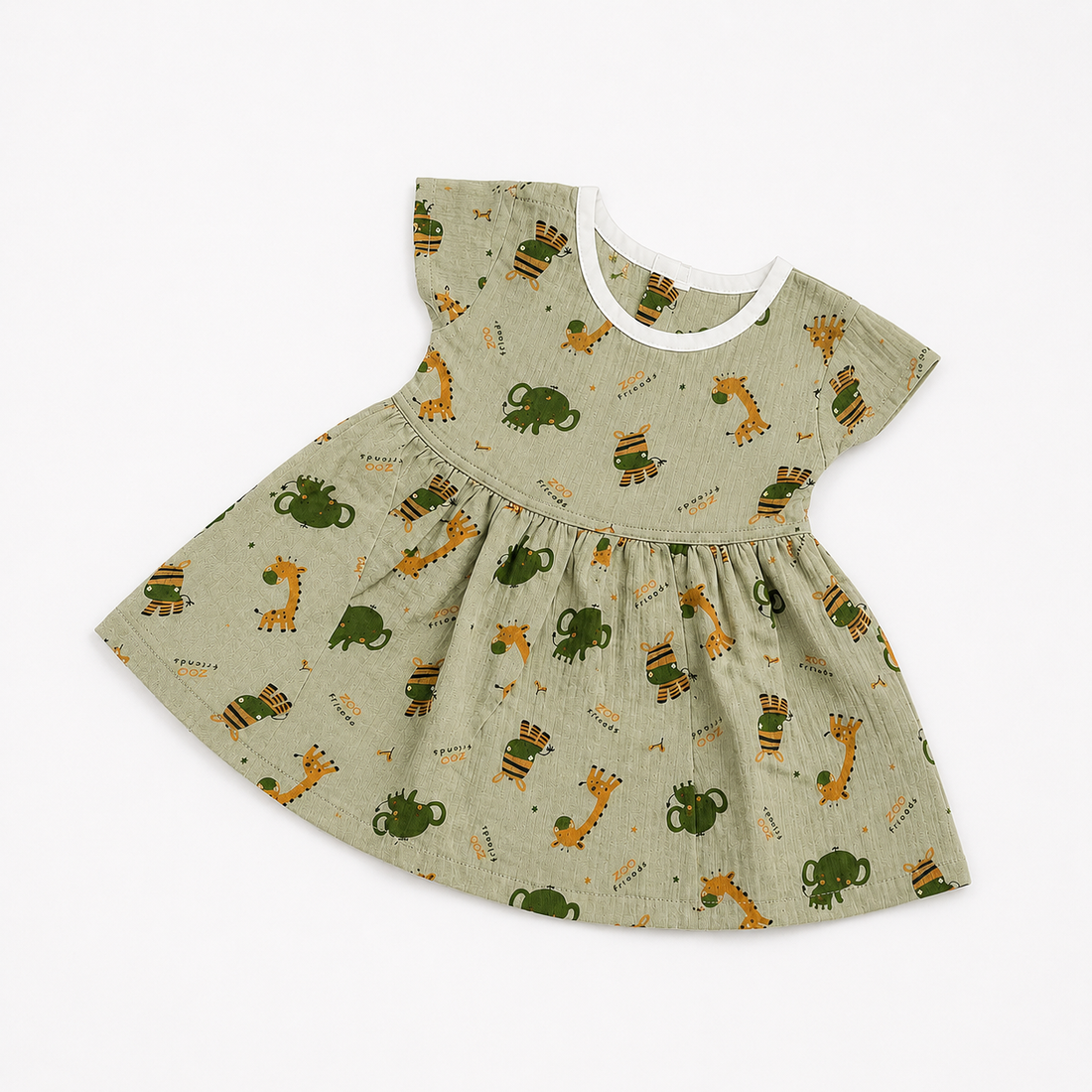 Animated Muslin Cap Sleeve BB Frock