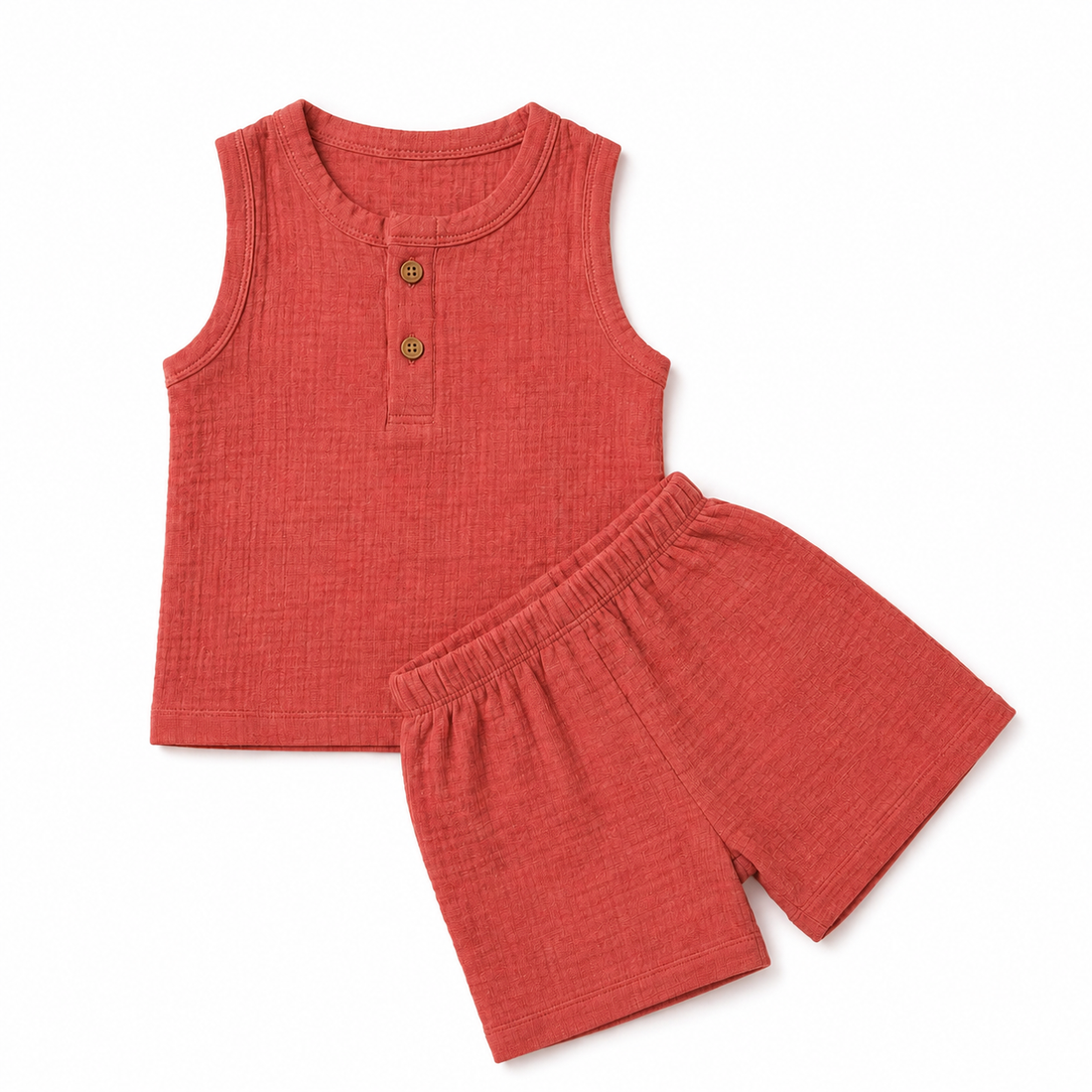 Rosewood Crinkled Shorts Set