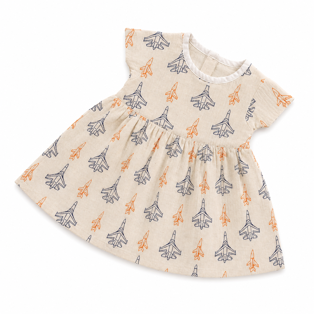 Jet Muslin Cap Sleeve BB Frock