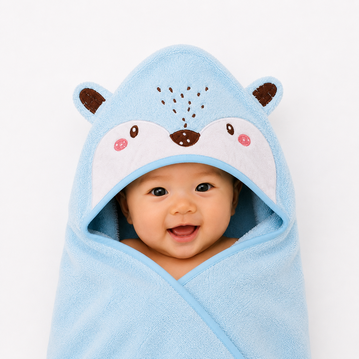 Terry Towel Sky Blue Deer