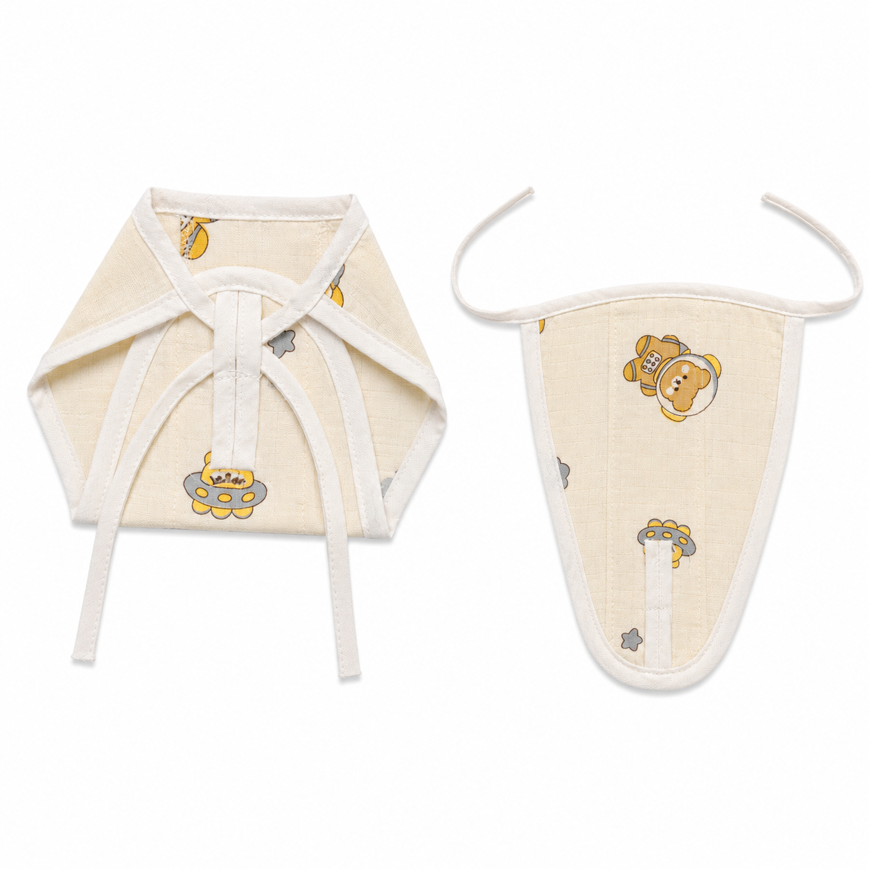 Space Teddy Muslin Nappy
