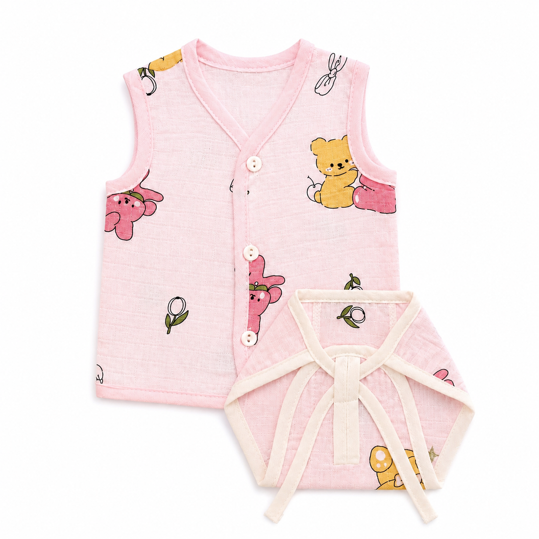 Teddy Hugs Muslin Jabla & Nappy Set