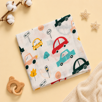 Little Driver Muslin Swaddle