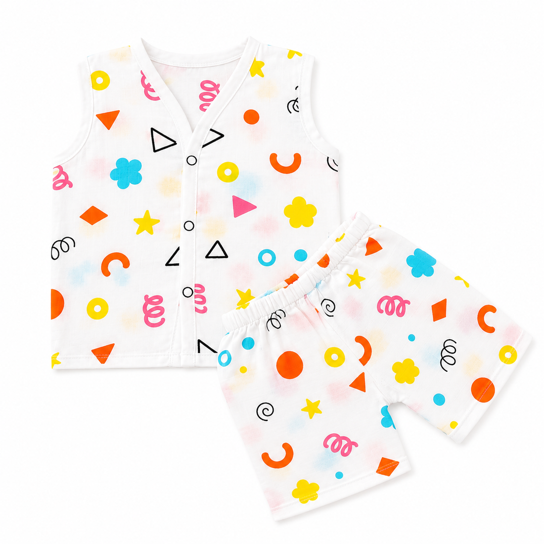 Confetti Pop Muslin Jabla & Shorts Set