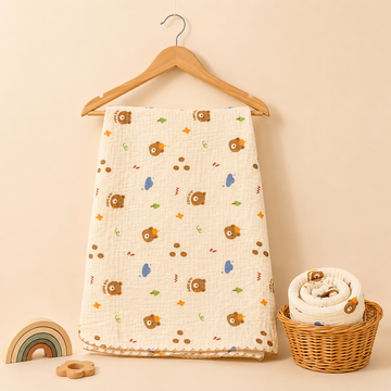 Playful Teddy Bubble Blanket