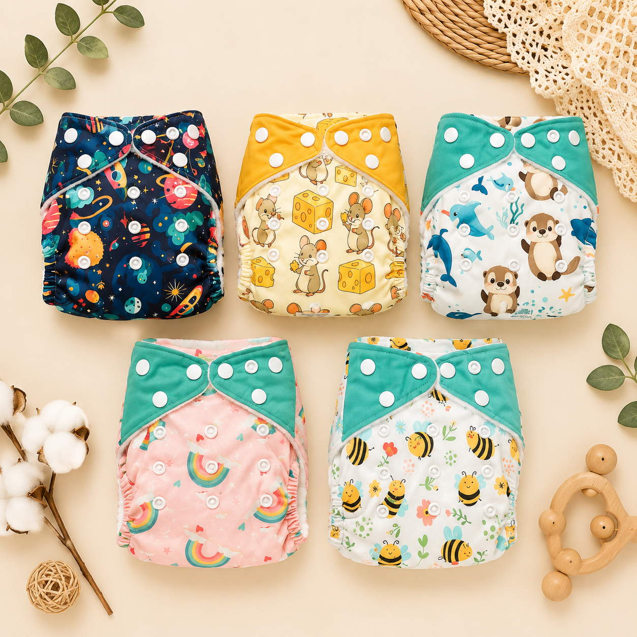 Reusable Cloth Diaper Combo
