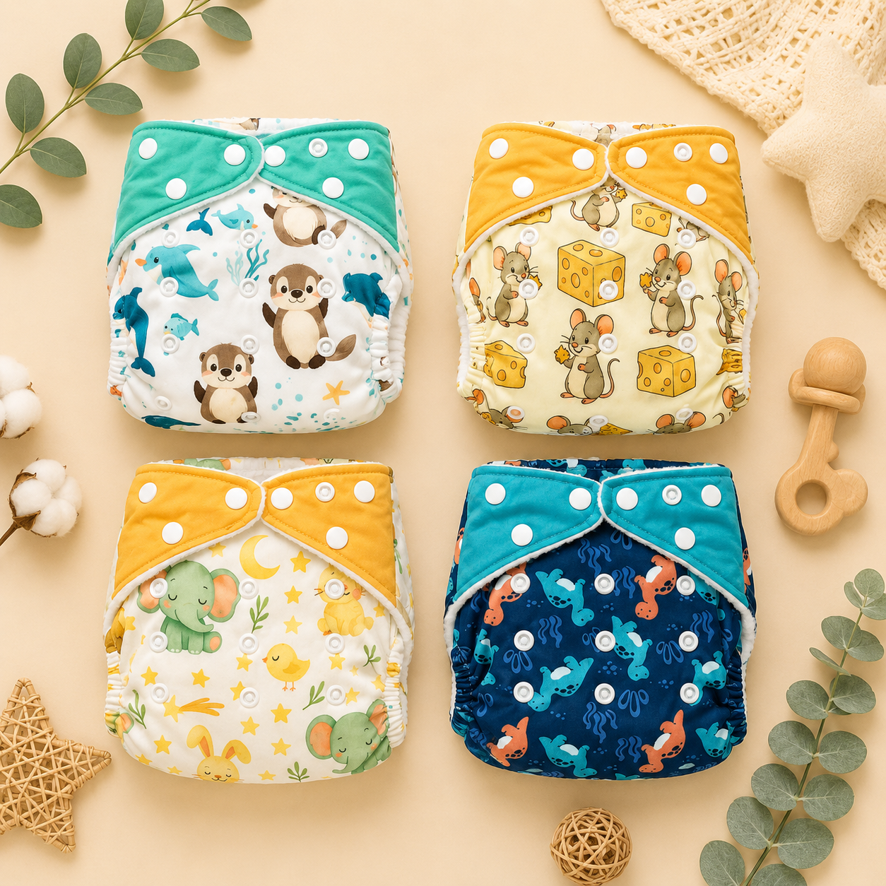 Reusable Cloth Diaper Combo