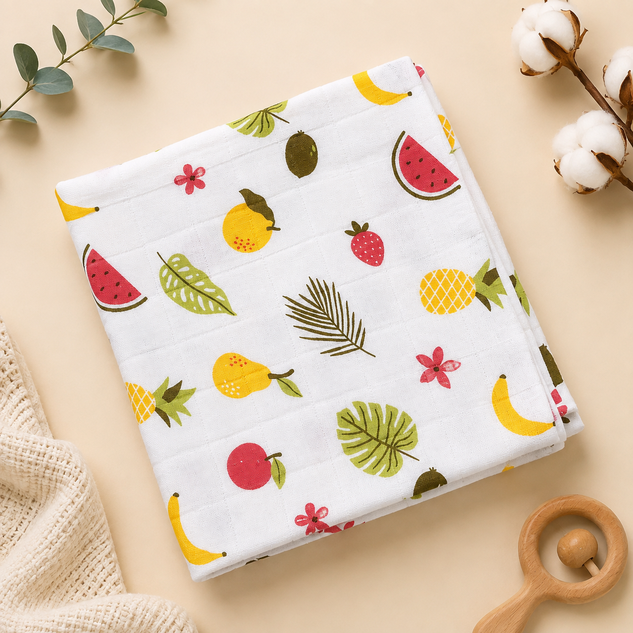 Tropical Fruit Bath Towel