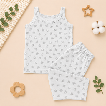 White Mini Bee SL Night Suit