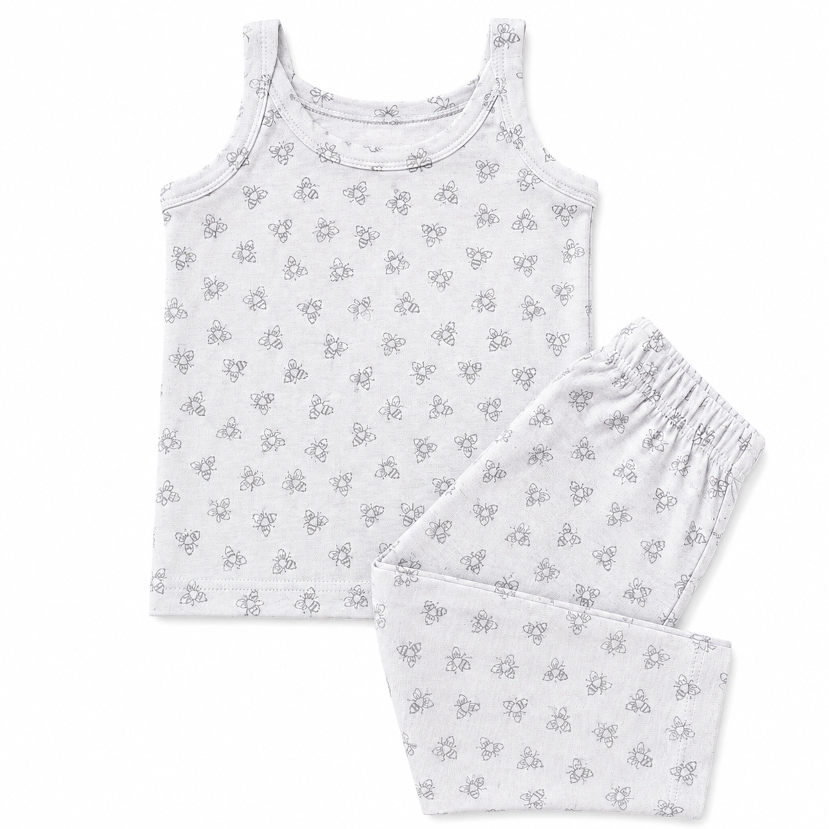 White Mini Bee SL Night Suit