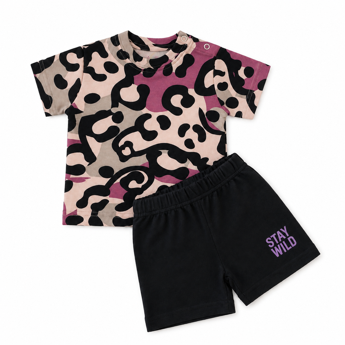 Wild Abstract Shorts set