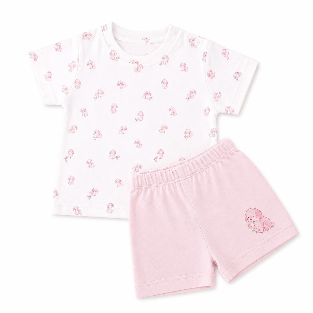 Pink Puppy Shorts set