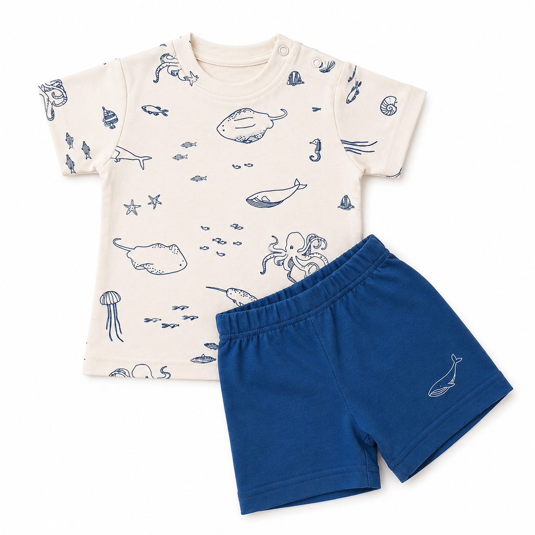 Ocean Sea Life Shorts set