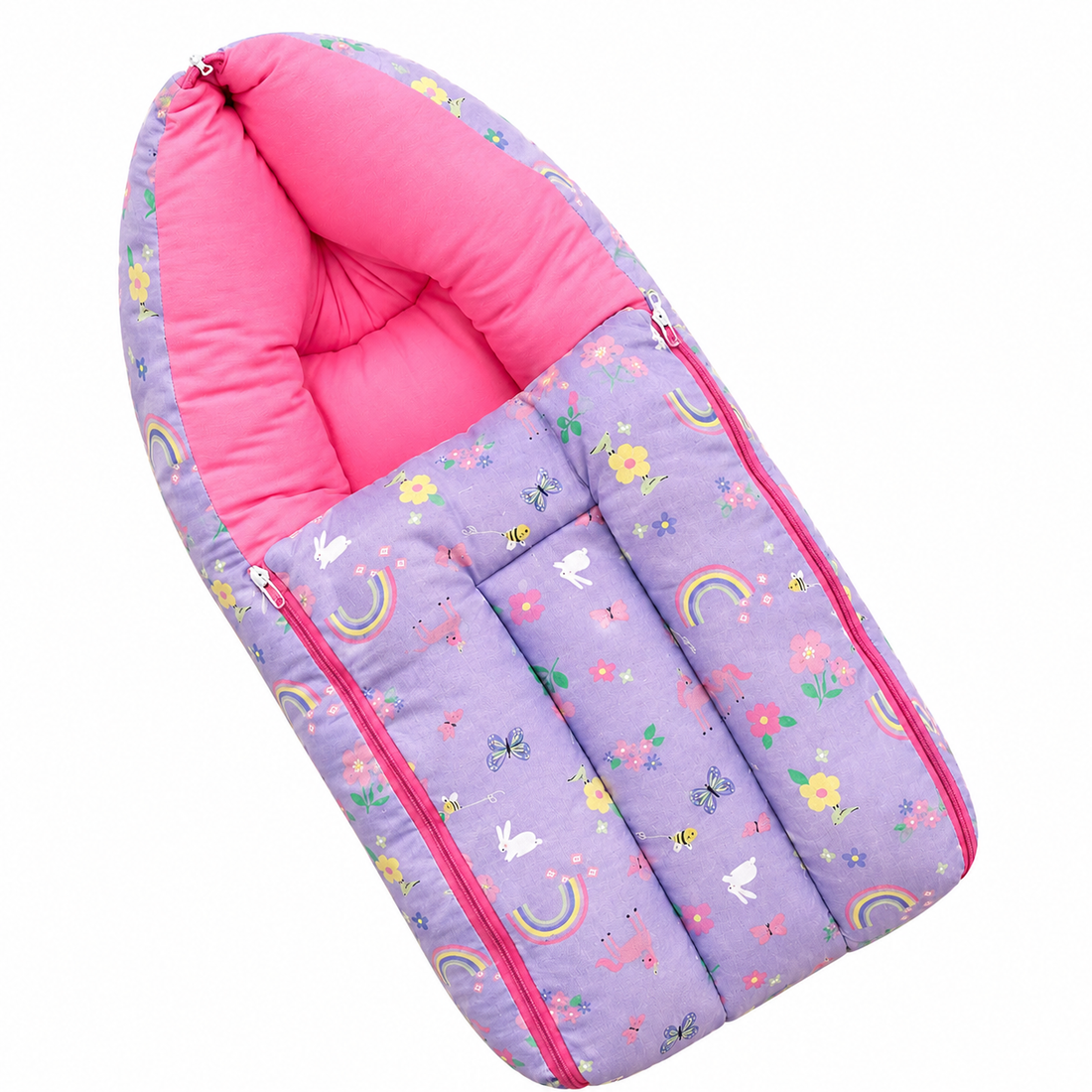 Lavender Rainbow Cotton Carry Bed