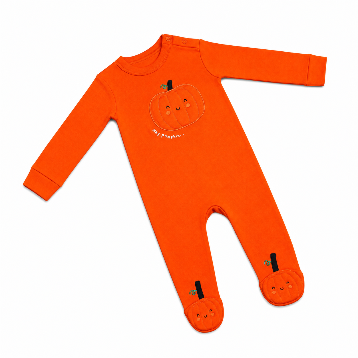 Pumpkin Dreams Footed Romper