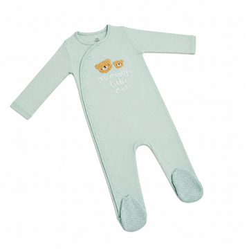 Mint Teddy Baby Romper