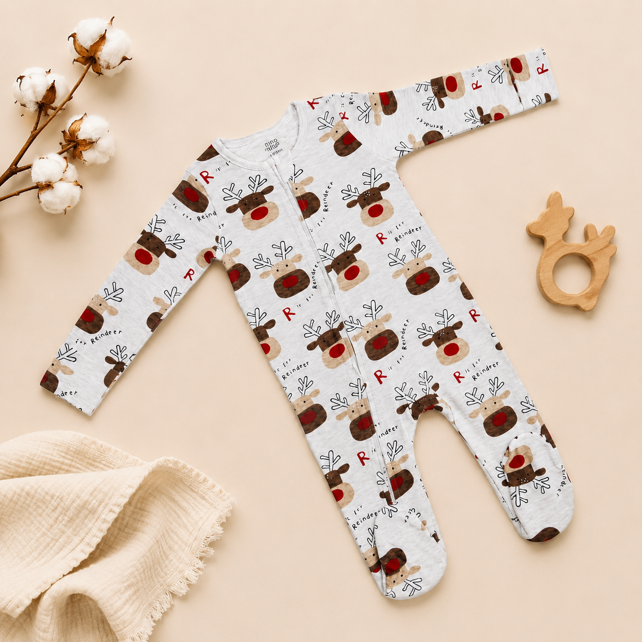 Cute Reindeer Baby Romper