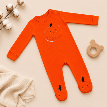 Pumpkin Dreams Footed Romper