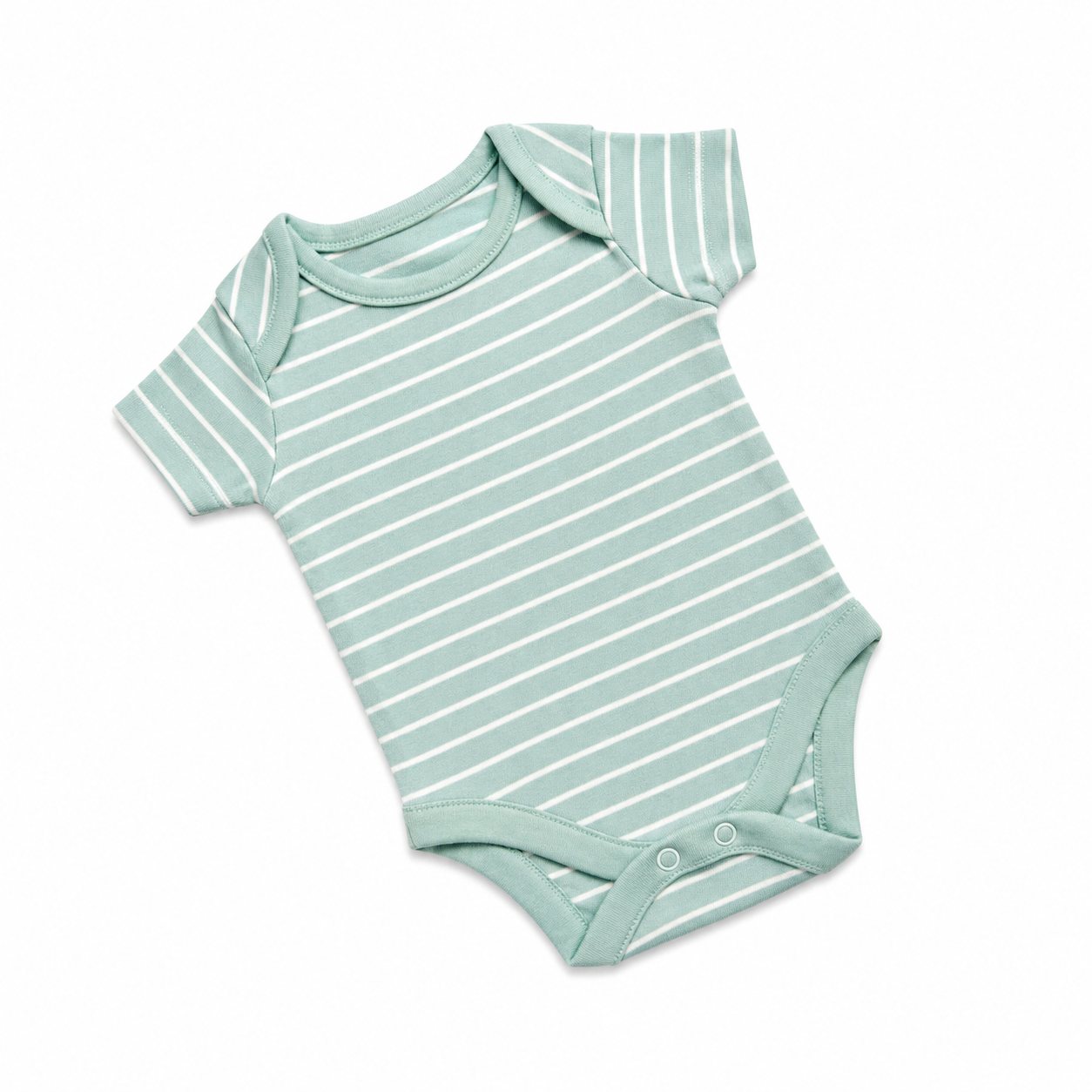 Mint Stripe Baby Onesie