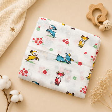 Deer & Bloom Bath Towel