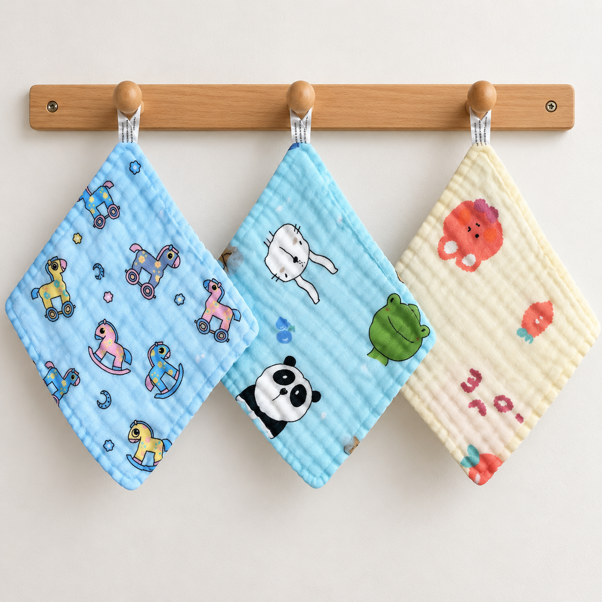 Muslin 6Layer Color Wash Cloth