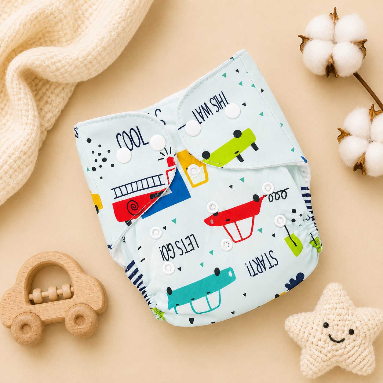 Cool Wheels Cloth Diaper