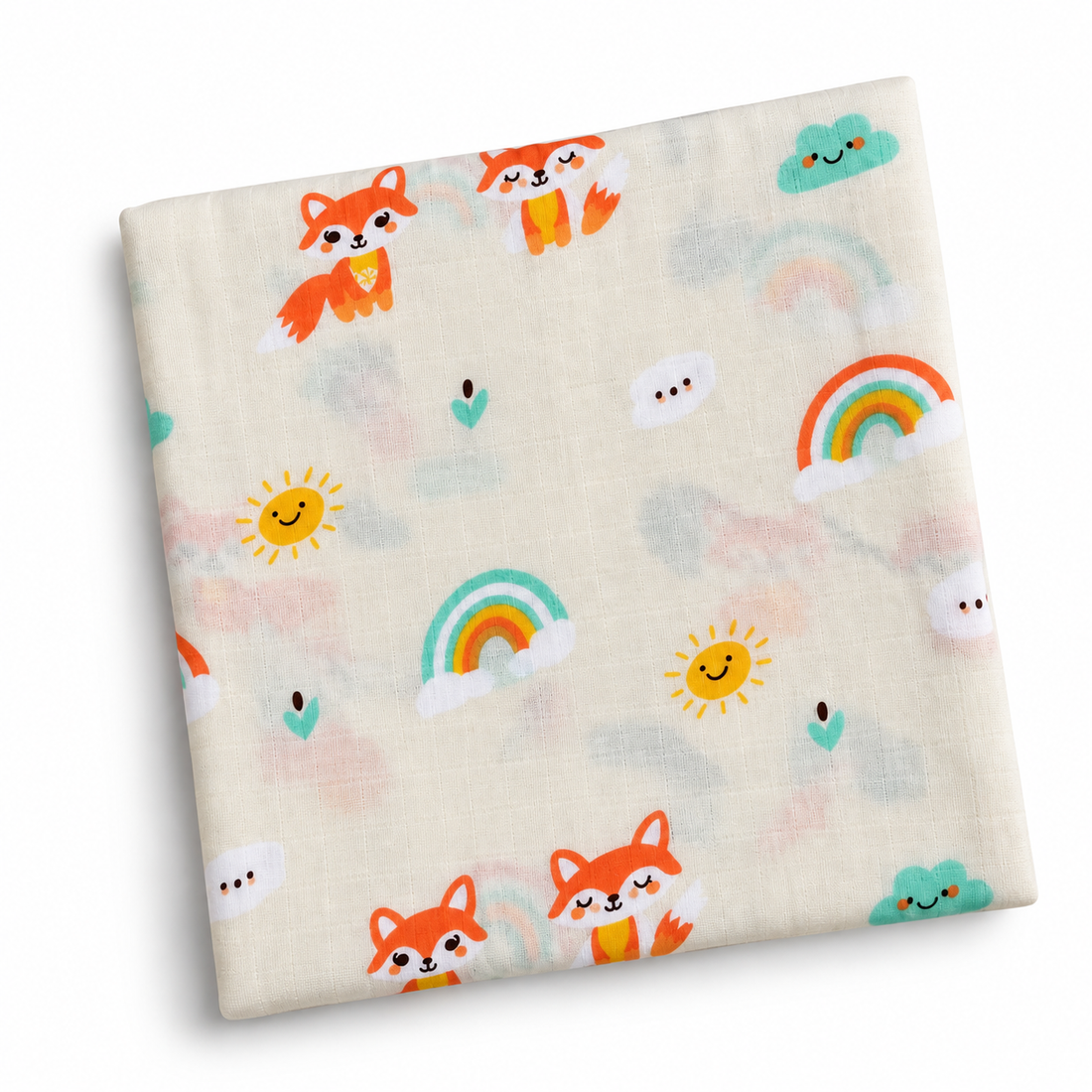 Happy Fox Bath Towel